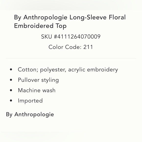 Anthropologie cream colored sweatshirt, size small with navy blue appliqué - Picture 14 of 14